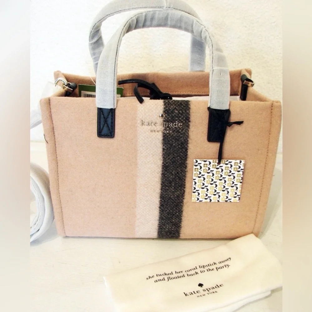 NWT KATE SPADE WASHINGTON SQUARE SAM FELT TOTE CROSSBODY - Picture 8 of 12